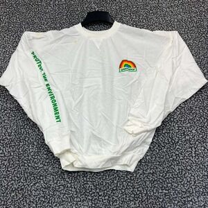 Vintage Greenpeace Rainbow Shirt Men S-M White Todd Long Sleeve New with‎ Defect